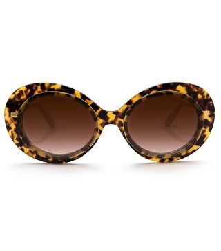 Krewe + Iris Blonde Tortoise 24K Sunglasses