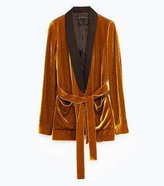 Zara + Velvet Jacket With Belt