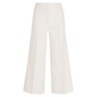 Isabel Marant + Steve Cropped Cotton and Linen-Blend Twill Wide-Leg Pants