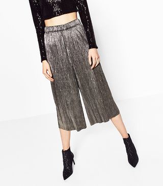 Zara + Shiny Cropped Trousers