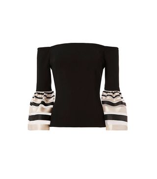 Exclusive for Intermix + Dacia Sheer Stripe Flare Sleeve Top