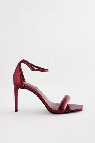 Next + Red Forever Comfort® Square Toe Heeled Sandals