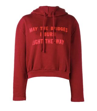 Vetements + Exaggerated Shoulder Cropped Hoodie