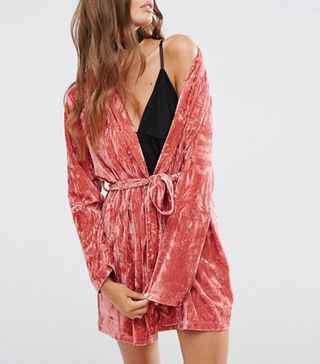 ASOS + Crushed Velvet Mini Robe