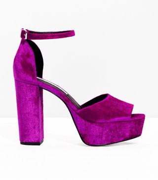 & Other Stories + Night Fever Velvet Platforms