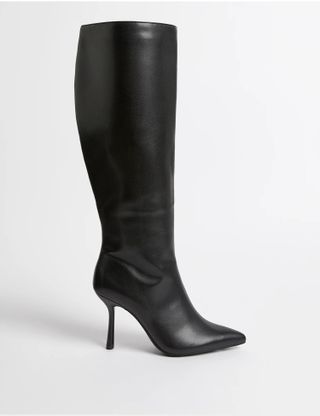 M&S Collection + Stiletto Heel Pointed Knee High Boots