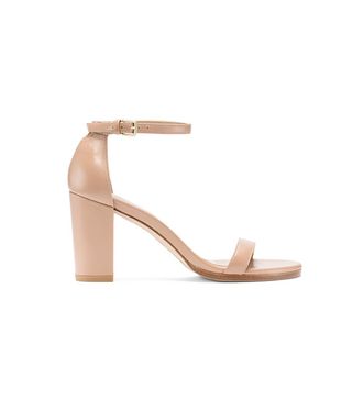 Stuart Weitzman + The NearlyNude Sandal in Nappa Leather Beige