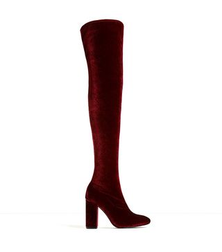 Zara + Velvet Over the Knee High Heel Boots