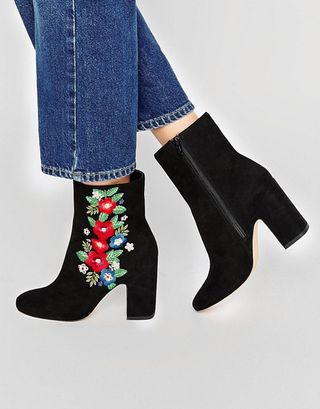ASOS + Edith Embroidered Boots