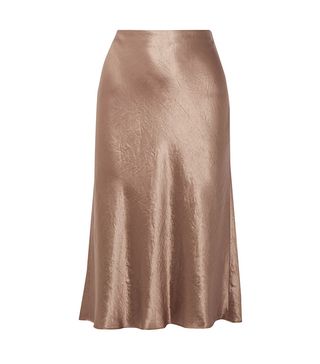 Vince + Satin Flare Midi Skirt