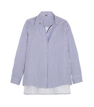 Adam Lippes + Striped Cotton-Poplin Shirt