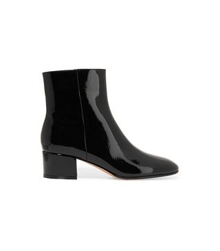 Gianvito Rossi + Patent-Leather Ankle Boots