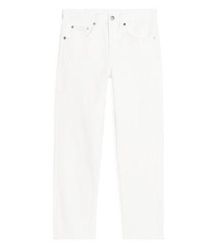 Arket + Regular White Stretch Jeans