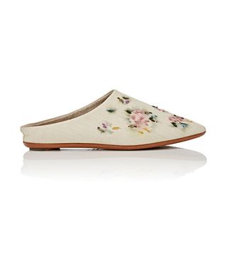 The Row + Bea Embroidered Raffia Mules