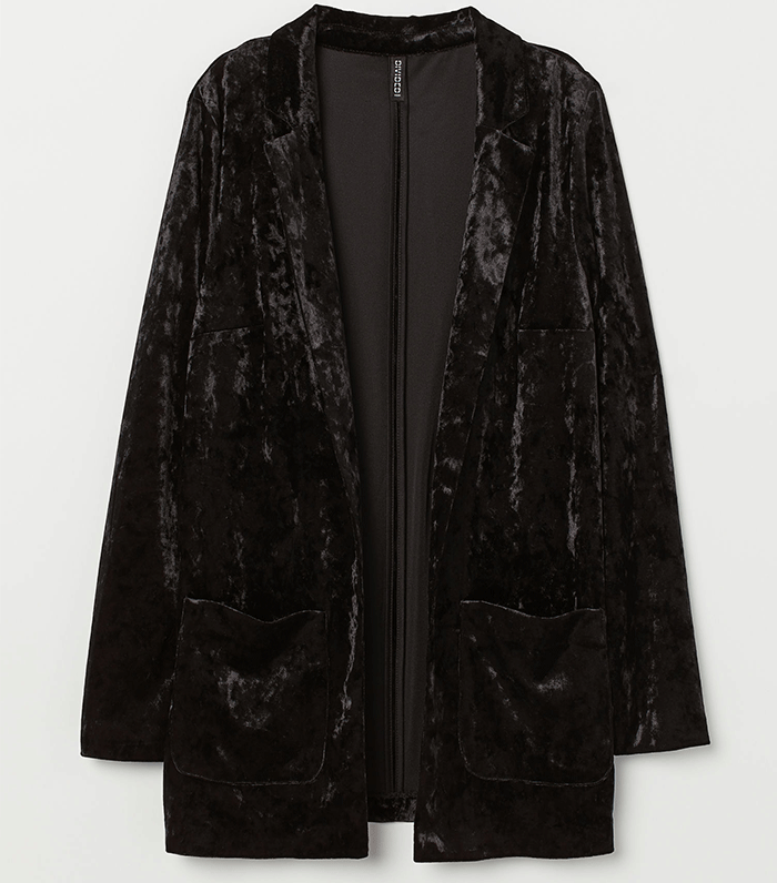 H&M + Crushed-Velvet Jacket