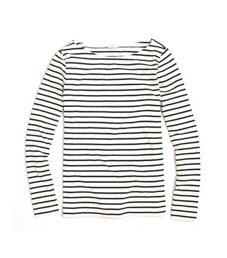 J.Crew + Long-Sleeve Striped Boatneck T-Shirt