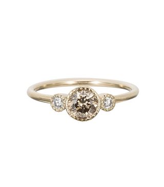 Jennie Know Designs + Champagne Diamond Round Ring