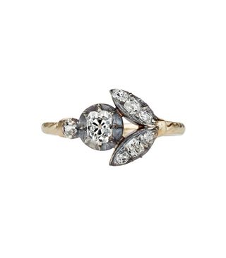 Vintage The Antique Mini Diamond Flora Ring