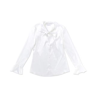 bebe + Silk Tie Neck Blouse