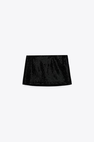 Zara + Shiny Mini Skirt