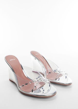 Mango + Transparent Vinyl Wedge Sandal