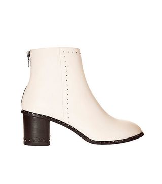 Rag & Bone + Willow Studded Ivory Leather Bootie