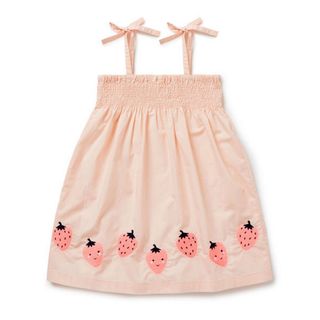 Seed + Strawberry Embroidered Dress