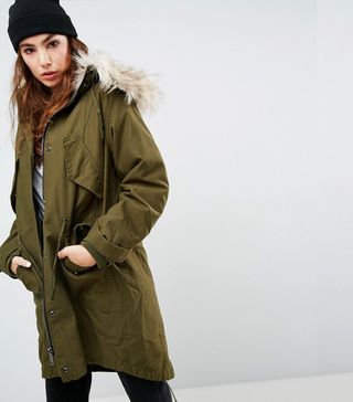 ASOS + Oversized Parka With Padded Liner