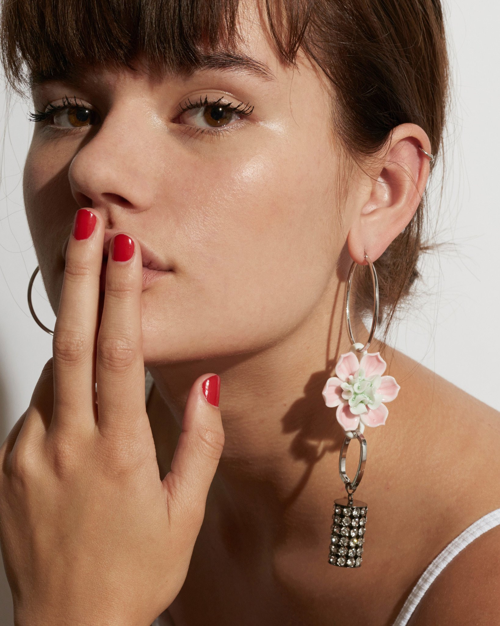 Double Disco + Cherry Hoop Earrings