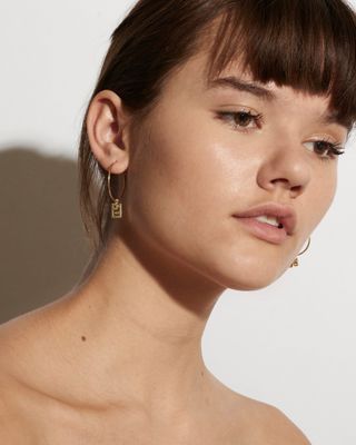 Par Femme + Gold Charm Earrings