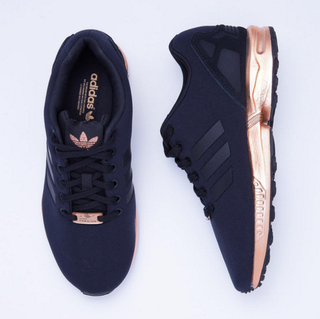 Adidas zx flux copper metallic black rose gold limited edition best sale