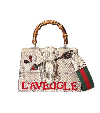 Gucci + Dionysus Python Top Handle Bag