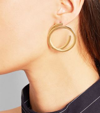 Elizabeth & James + Connolly Gold-Plated Hoop Earrings
