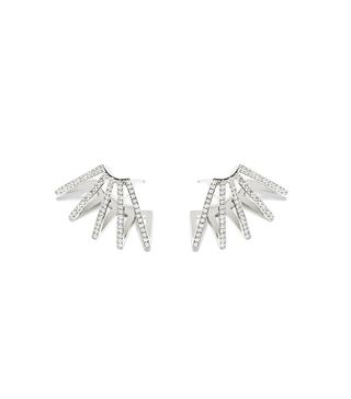 Azlee + Circuit Diamond Earrings 18k White Gold