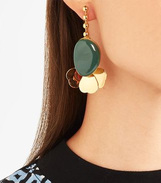 Marni + Gold-Tone Resin Earrings