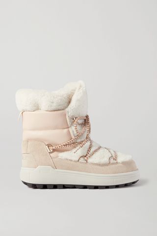Bogner + Chamonix 3 Suede, Leather and Shearling Snow Boots