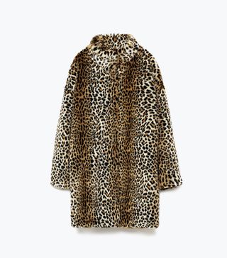 Zara + Animal Print Coat