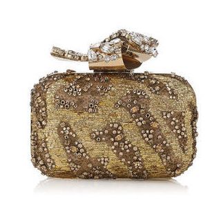 Jimmy Choo + Cloud Clutch Bag With Crystal Knot Clasp