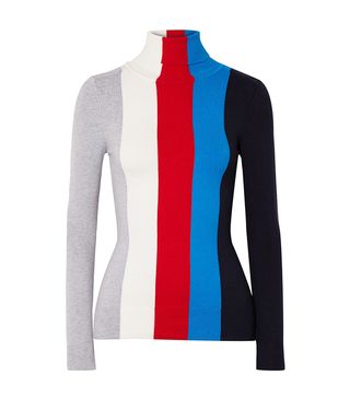 JoosTricot + Striped Cotton-Blend Turtleneck Sweater