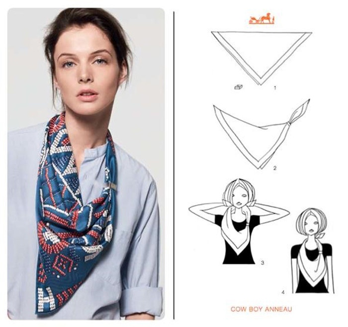 How Hermès Wants You to Tie Your Scarf | Who What Wear