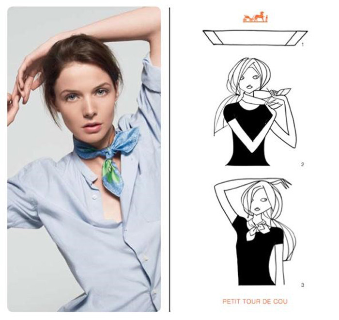 How Hermès Wants You to Tie Your Scarf | Who What Wear