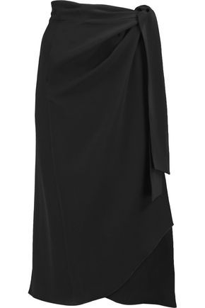 Isabel Marant + Bezak Satin-Crepe Wrap Skirt