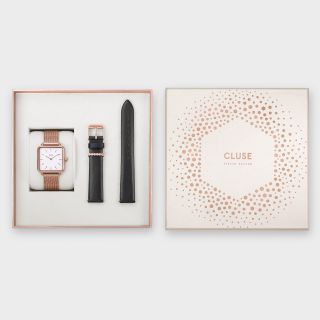 Cluse + La Garconne Rose Gold Mesh / Black Gift Box