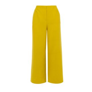 Karen Millen + Cropped Wide-Leg Trousers