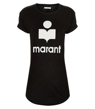 Isabel Marant Étoile + Black Linen Koldi T-Shirt