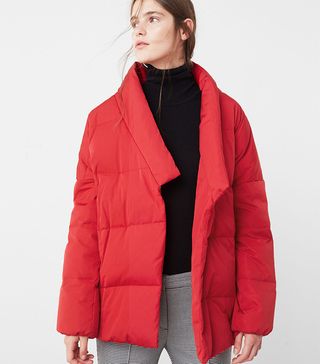 Mango + Quilted Feather Coat
