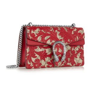 Gucci + Dionysus Medium Leather-Appliquéd Bag