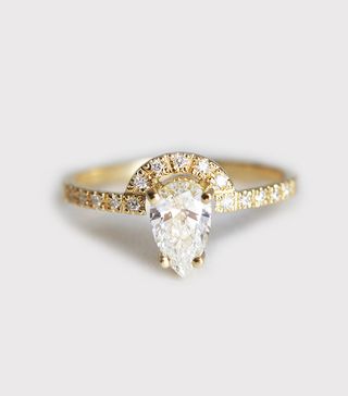 Capucinne + Pear Diamond Engagement Ring