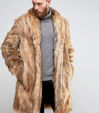 ASOS + Heavyweight Faux Fur Collar