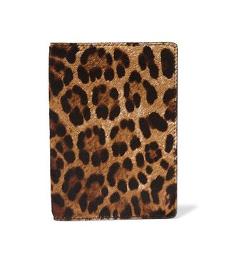 The Case Factory + Leopard-Print Calf Hair Passport Cover